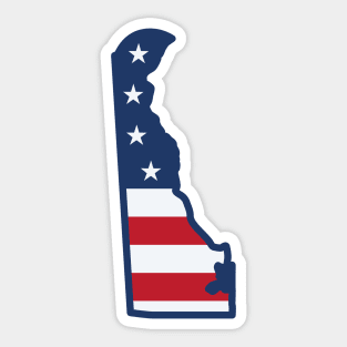 Stars and Stripes Delaware Sticker